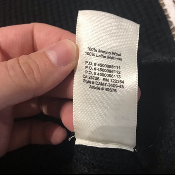 Aritzia Wilfred Free Isabelli merino wool waffle knit sweater in black size S - Picture 6 of 8